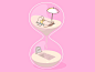 A Matter of Time life loop death grave beach time hourglass gif illustration