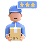 Top rated Delivery man holding package 物流 快递 评价