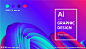 AI混合效果炫酷蓝紫背景水纹