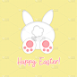 复活节兔子,幸福,贺卡,复活节,背景分离,小的,柔和色,动物,鸡蛋,兔子