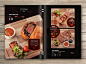 Print design of Menu for restaurant : print design of menu for restaurant. Food photo, collage