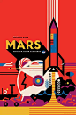 NASA海报：最亲近的朋友——火星：
创作灵感来自于过去和不远的将来NASA为探索红色星球的所作出的努力和计划。