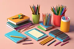尺子校园学习工具元素插画