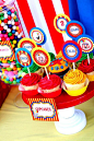 CIRCUS PARTY - Carnival - CUPCAKE Toppers -  "The Greatest Show On Earth" - Boy Birthday Party -  Little Girl -  Krown Kreations. $3.99, via Etsy.