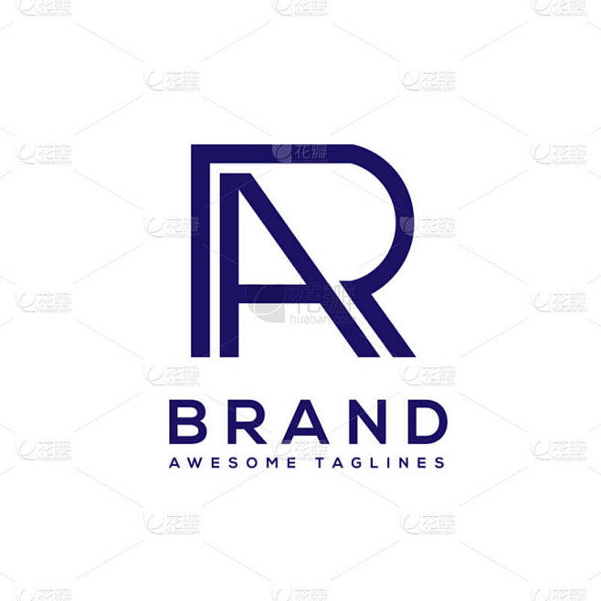 首字母 ar, ra 几何强标志向量例证查出在白色背景