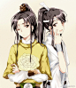 #魔道祖师# 动画人设的追凌，撸完了~ #蓝思追# #金凌# ​​​​