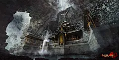 中国风场景气氛图古风山水建筑武侠仙侠CG原画游戏美术素材
