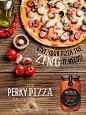The Perky Pizza Sauce Company Branding and Packaging : Branding and packaging for a range of pizza sauce toppings.