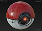 "Realistic" Pokeball, Justin Meisse : While doing some material studies in Substance Painter I realized my test model looked like a Pokeball so I decided to go all the way.