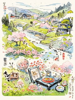 飞甩猫毛采集到插画