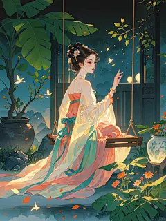 古风插画 | 此时情绪此时天，无事小神仙 - 小红书