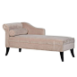 Houseology Collection Velvet Chaise Oyster
