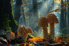 大山野生蘑菇食材高清图片