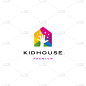 child children hand reach stars kid house logo