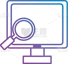计算机,放大镜,显示器,分离着色,商务,文字,无线电通信装置,概念,图像,技术