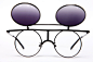 vintage  简约 设计款 翻盖 圆眼镜 墨镜 太阳镜  三色入 原创 新款 2013 正品 代购  淘宝
