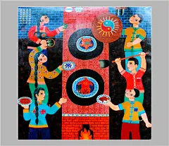 【龙门农民画画家王汉池获“山花奖” 获奖作品】
——  王汉池，男，1956年生，广东省龙门县永汉镇人。中国民间文艺家协会会员，广东省美术家协会会员，广东省民间艺术家协会会员，龙门农民画协会副会长。1982年参加县文化馆龙门农民画创作班。1984年加入龙门县文化馆龙门农民画创作组，从事创作农民画30多年至今。

王汉池的作品风格大胆创新，色彩强烈明快，夸张变形的构图，糅合了水墨抽象风格和民间客家原生态审美情趣的独特表现手法。