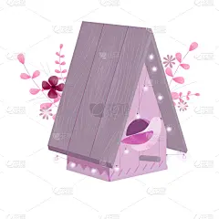 粉色,小鸟笼,自然,贺卡,灯笼,灯,洞,图像,枝,嫩枝
