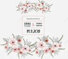 山茶花婚礼请帖 页面网页 平面电商 创意素材
