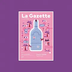 法国葡萄酒杂志 La Gazette 插画封面，矢量简约风格
平面设计工作室Makers Company ​​​​