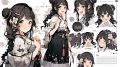 AI卡通人物插画素材 动漫角色临摹图 服装插画设计 游戏原画设定-淘宝网