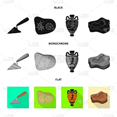 分离着色,组物体,标志,图画书,砖,希腊,建筑业,岩石,都市风景,研究