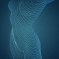 科技女人身体线条背景矢量图设计素材