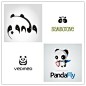 熊猫为素材的logo设计 ​​​​
