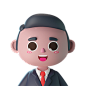 卡通3D立体可爱人物男生职业头像Q版插画模型免抠高清psd设计素材-淘宝网