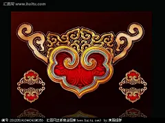 如意框花纹 年货特产礼盒素材 月饼素材