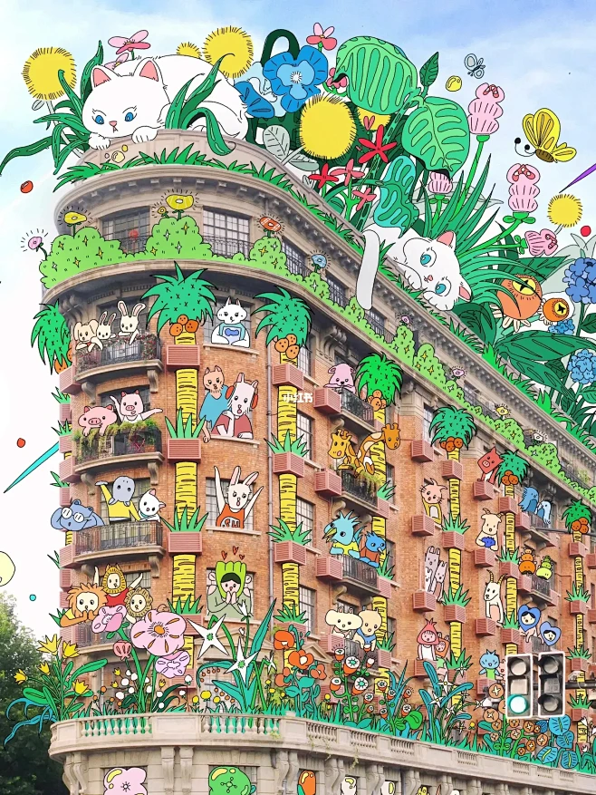 带着画笔citywalk｜武康大楼的花又开啦-花瓣网
