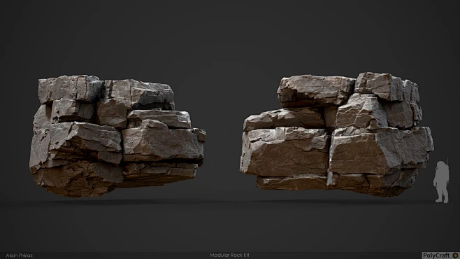 Cliff Rock Kit - Modular Rocks Pack-花瓣网