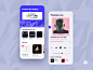Music Application | Daily UI musican album playlist music play minimal onboarding ios modern flat application concept app uxdesign uxd interface ui ux graphic design