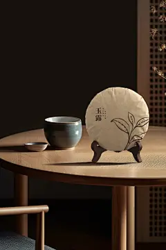 咔神-深色熟茶茶饼-中式复古风20