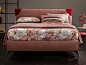 Fabric double bed with upholstered headboard LICONY | Double bed