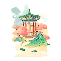 古建筑国潮元素素材