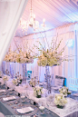 Elegant White and Blue Wedding Tablescape Ideas!