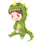 卡通清新手绘小女孩