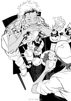 又双叒叕左采集到线稿-线-漫画-黑白