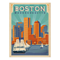 Boston Skyline & Sailboats | Massachusetts Postcard