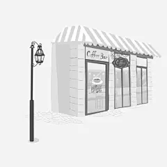 手绘店铺免抠素材 平面电商 创意素材 png素材