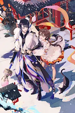 #诛仙手游同人# 墨白与朵一。