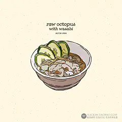 手绘图中国中华美食餐饮烧烤炒面炒饭快餐烤串炒菜川菜粤菜AI素材-淘宝网