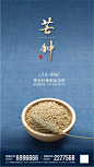 【源文件下载】 海报 房地产 二十四节气 芒种 麦穗