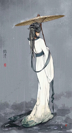 古风撑伞人物