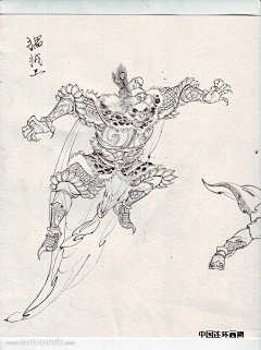 紫萌月采集到点墨中国：白描画（人物）