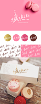 Artista Bakery - for sale! www.One-Giraphe.com : Brand Identity for Macaroon Shop, Bakery, Cupcakery, as suggestion.What you will get:- Exclusive copyright- Customisable Fonts and ColorsThe Brand Identity package includes:- Logo- Logo Black & White - 