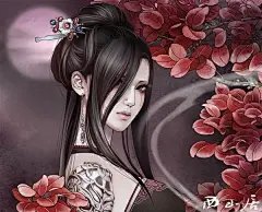 插画美女壁纸张小白插画作品