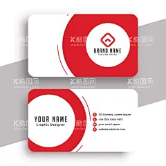 红白名片  - 源文件下载【酷图网】红白,名片,矢量设计,素材,撞色名片,名片设计,个人名片,企业名片