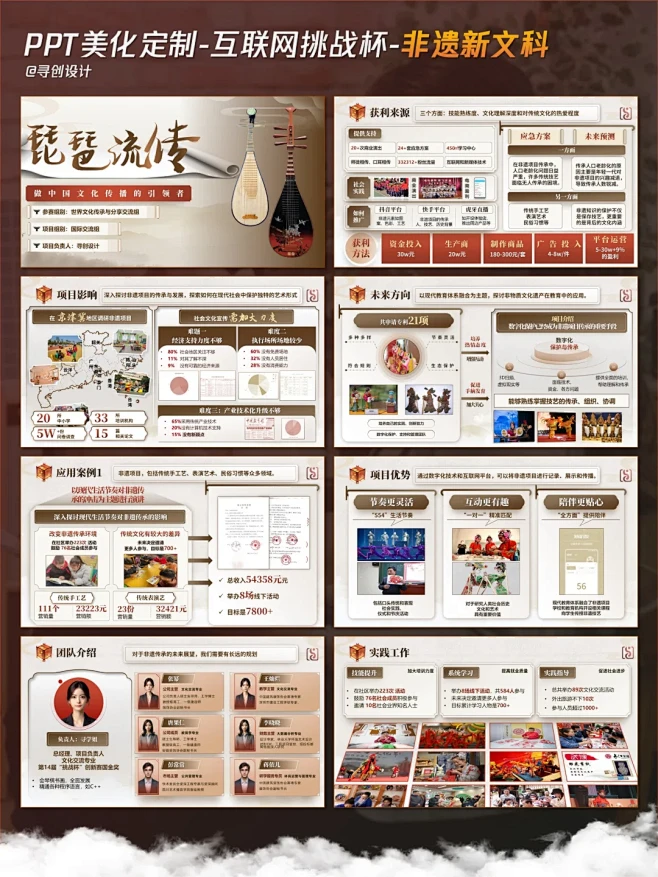 快来看非遗新文科高端PPT互联网挑战杯 - 小红书
